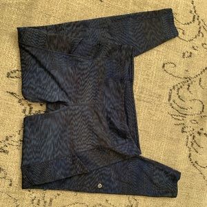 Lululemon Speed Up 7/8 tights, blue/black sz 10